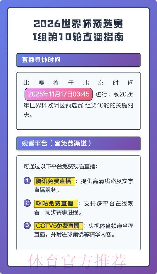 2026世界杯赛事直播频道完整推荐指南
